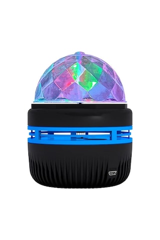 Ayt Ledx Yqx-6888 Mini Usb Li 3 Watt Şarjlı Sihirli Rgb Led Disko Topu Tavan Gece Lambası Siyah