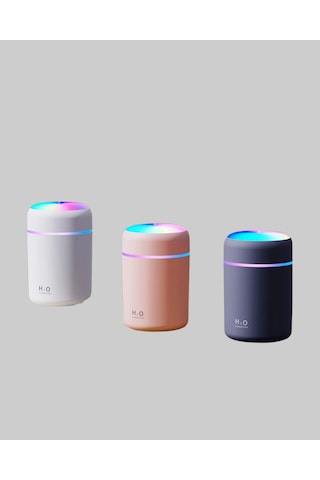 Taşınabilir Usb Mini Nemlendirici Led Aydınlatmalı, Çift Püskürtme Modu -