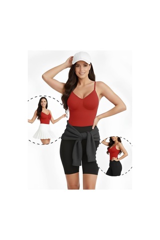 Mistirik Mamey Model Örme Kumaş Toparlayıcı Çıtçıtlı Body Kırmızı Renk Zıbın 4