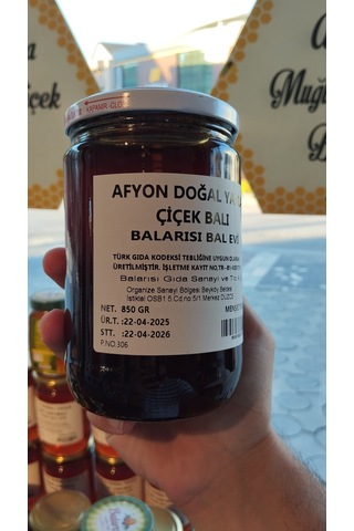 Afyon Doğal Çiçek Balı 850g Katkısız Saf Yayla Bal
