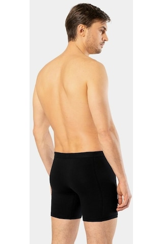 Cacharel Erkek Likralı Uzun Boxer Bel Bantlı 1336/Siyah 001