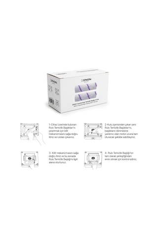 Elo Pro X8682 Uyumlu Yedek Rulo Mop 2'li Rulo Temizlik Başlığı X8820 Beyaz