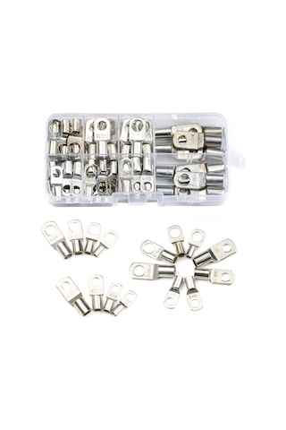 60 Adet Ağı Heavy Duty Kablo Kapalı Uçlu Boru R-ring Terminalleri Bağlayıcılar Bakır Tel Kablolar Gözlükler Boru Çeşitli Çeşit Kutusu Tasarımı