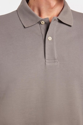 Tudors Erkek Slim Fit Dar Kesim %100 Pamuklu Gri Polo Yaka Tişört-32797 Gri