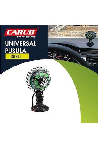 Carub Vantuzlu Işıklı Pusula Nostalji Model Büyük Boy Br5201302 1 Adet