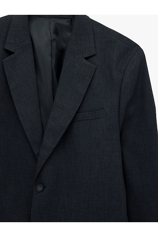 Koton Düğmeli Uzun Kollu Kapaklı Cepli Mono Yaka Blazer Ceket Lacivert 7wam50001nw