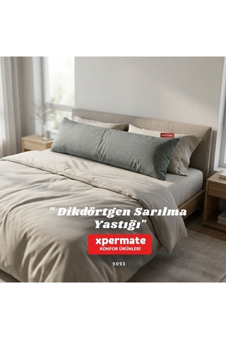 Xpermate Sarılma Yastığı, Bacak Arası Yastığı Dikdörtgen Açık Gri
