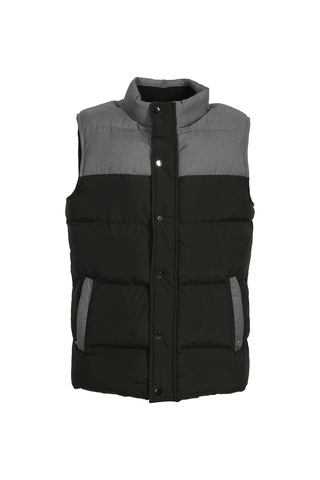 Erkek Slim Fit Siyah Rüzgar Ve Su Itici Termo Iç Astarlı Nefes Alabilen Yelek Ncs Jeans 4514-Siyah