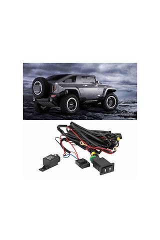 Yaozixa Araçlar İçin Evrensel Bulb Bağlantı Kiti, 12v 40a Röle, Aydınlatmalı Anahtar, 3.26m Kablolu, Kararlı Performanslı