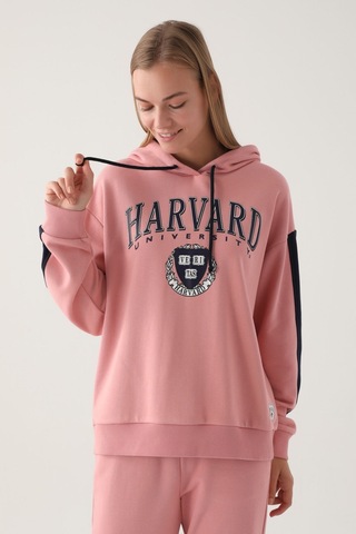 Harvard Retro Pembe Kadın Sweatshirt 5274-41064 Pembe