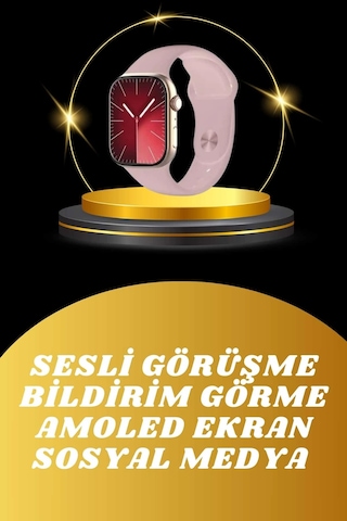 Akıllı Saat İos Uyumlu Andorid Destekli Arama Özeliği Sensörlü Bluetooth Bağlantılı