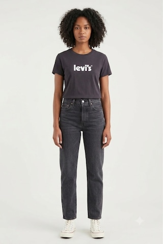 Levi's Pamuk Kadın Siyah Tişört Beyaz - Siyah