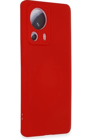 Newface - 574 - Xiaomi Mi 13 Lite Kılıf Nano İçi Kadife Silikon - Edntrend - - Kırmızı