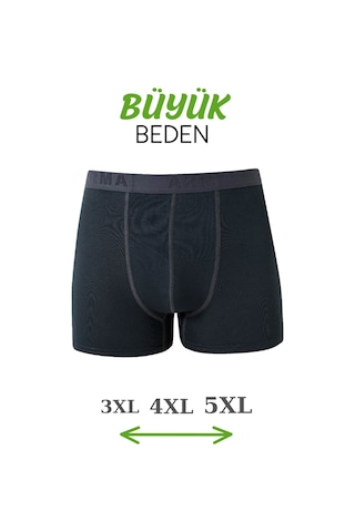 Arma Yıldız Bambu Erkek Büyük Beden Boxer Füme 10'lu Paket-füme