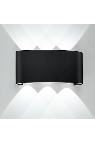 Dekoratif 10W Çift Yönlü Iç - Dış Mekan Siyah Kasa Amber Işık - 1 Adet Amber