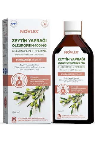 Novlex Zeytin Yaprağı Eki ve Piperin Takviye Edici Gıda 250 ML Novlex Zeytin Yaprağı Eki ve Piperin Takviye Edici Gıda 250 ML