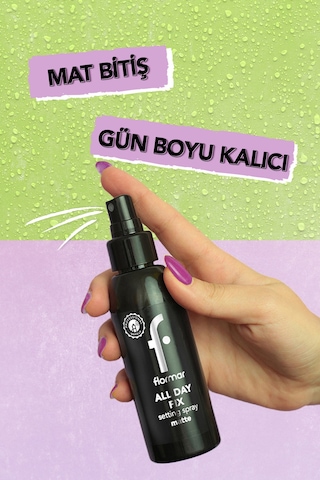 Flormar Mat Bitişli Makyaj Sabitleyici Sprey - All Day Fix Setting Spray 125 ML- 000 - 8682536023092