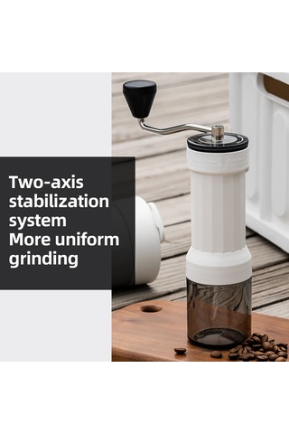 Qingmipy 40 Seviye Ayarlı Manuel Kahve Değirmeni - Paslanmaz Çelik Bıçaklı, Taşınabilir Kamp & Seyahat İçin Siyah