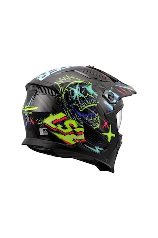 Ls2 Drıfter Rayz Siyah-mavi Kask Siyah