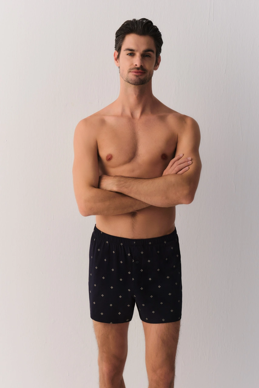 Suwen Treasure Modal Erkek Şort Sh26424603303 Lacivert