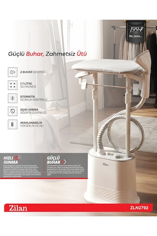 Zilan ZLN2792 2000 W 1.7 L Ayaklı Kumaş Ve Giysi Buhar Makinesi