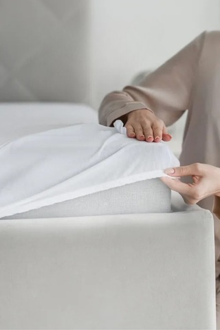 Düz Beyaz Çift/tek Kişilik Lastikli Çarşaf %100 Pamuk,83 Tel