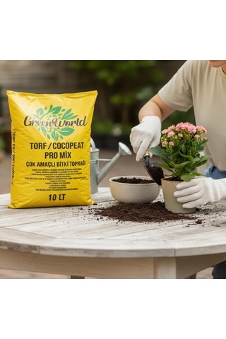 Green World 10 Litre Ithal Çok Amaçlı Bitki Toprağı Torf Cocopeat Ponza Taşı - Kokopit Özel Karışım Saksı Ha 0,250
