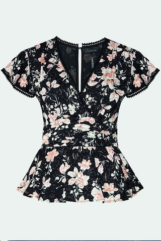 Guess Desenli Kadın Bluz Siyah