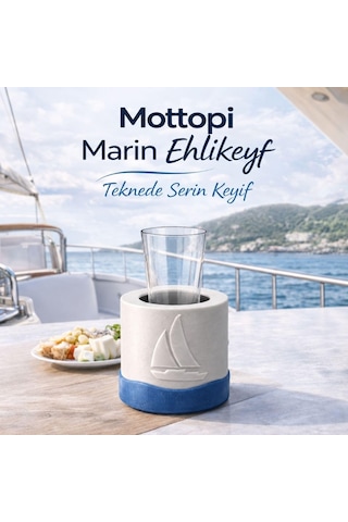 Ehlikeyf Tek Kadeh Beyaz/kaymaz Silikon Taban,termojelli Soğutucu,marin,tekne,güverte Diğer
