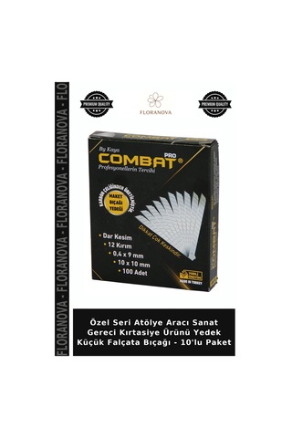 Özel Seri Atölye Aracı Sanat Gereci Kırtasiye Ürünü Yedek Küçük Falçata Bıçağı - 10'lu Paket