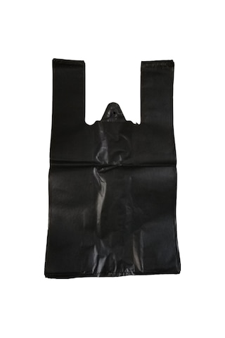 Kalbi Ticaret Siyah Poşet Kalın Küçük Boy 25 x 45 CM 1 KG Hışır Atlet Poşet
