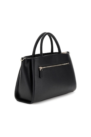 Kadın Metal Aksesuarlı Yapılandırılmış El Çantası - Siyah Siyah