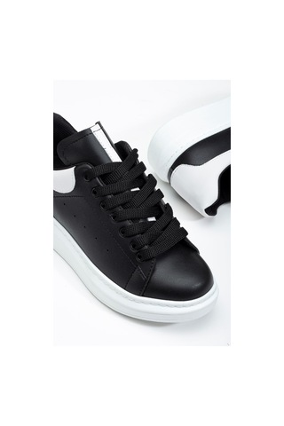 Fersatie Siyah - Beyaz Kadın Sneaker Günlük Ayakkabı Siyah