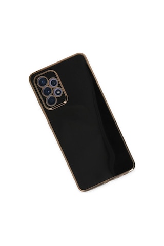 Samsung Galaxy Uyumlu, A52 Kılıf Volet Silikon - Siyah