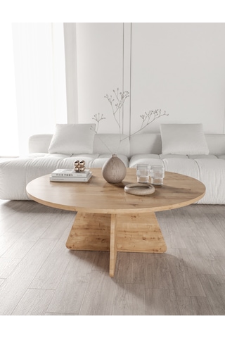 Mush 90cm Orta Sehpa Safir Meşe Desenli - Tamamı Mdf