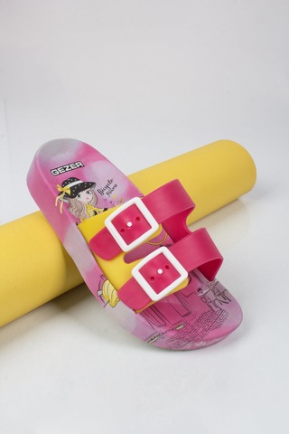 Kız Çocuk Prenses Temalı Terlik-5702-pembe Pembe