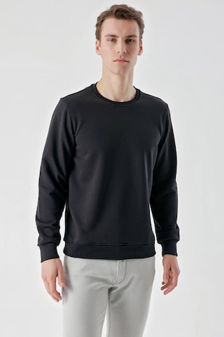 Slimfit Bisiklet Yaka Düz Renk 2 İplik Erkek Sweatshirt 001