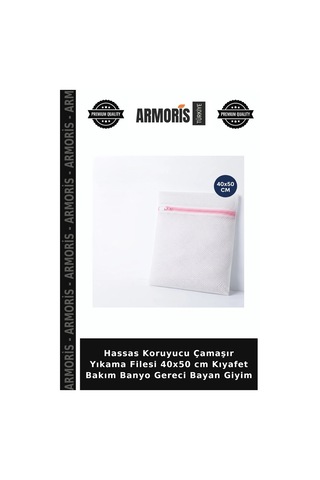 Hassas Koruyucu Çamaşır Yıkama Filesi 40x50 Cm Kıyafet Bakım Banyo Gereci Bayan Giyim Diğer
