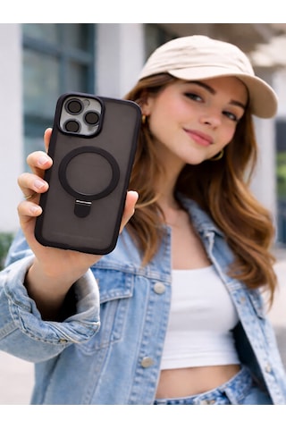 Mmc Trend Apple Uyumlu iPhone 14 Pro Max Lensli Telefon Kılıfı Siyah