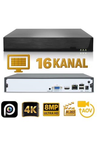 Hieasy 4 Kameralı 8mp Nvr Güvenlik Seti 256gb Ssd Dahil 4k Aov Ptz Kontrol H.265+ 7/24 Kayıt