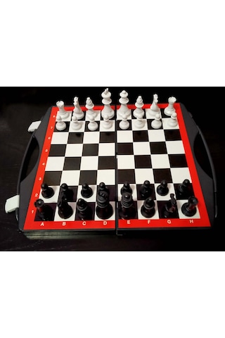 Kutulu Çantalı Satranç Takımı Plastik Chess Oyun Seti