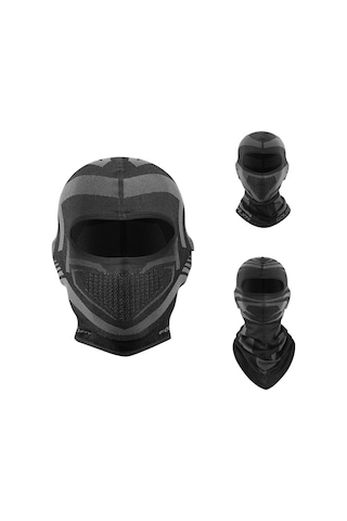 Aubyhe Spor Kaskı Nylon Bisiklet Ski Maskesi - Uv, Rüzgar, Toz Koruma - Ter Emici Nefes Alıcı Delikli Siyah Erkek Kadın Tüm Bedenler Dtj02 Siyah