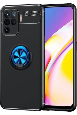 Oppo Reno 5 Lite Kilif Lens Yüzüklü Miknatisli Silikon Kapak 489625377
