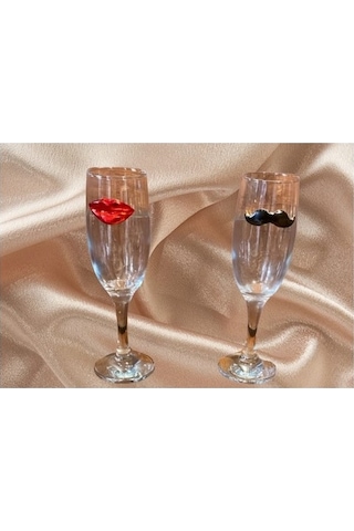 Dudak Bıyık 2'li Kahve Yanı Su Kadehi-cengizhan Unaler