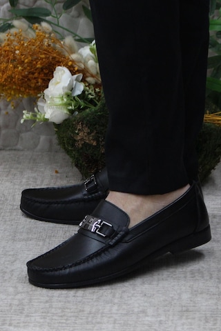 Pierre Cardin 25109 Siyah Hakiki Deri Erkek Babet Loafer Erkek Ayakkabı Siyah