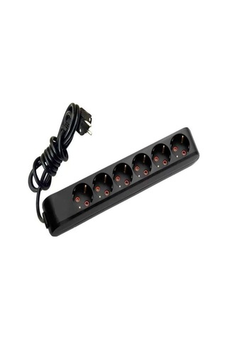 Pack Viko Multi-let 6lı Topraklı Kablolu Ç.k 5mt Siyah Priz