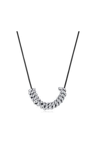 Sones Opk Gx2423 Kişiselleştirilmiş Deri Halat Paslanmaz Çelik Yüzük Kolye Ucu Aksesuarları