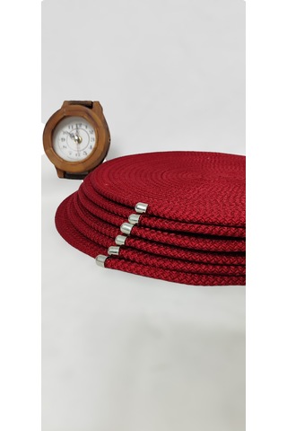 Kordon İpten 6 'lı Kırmızı Supla Takımı Kırmızı