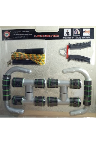 Multifonksiyonel 3lü Fitness Seti Spor Seti 5001-3f