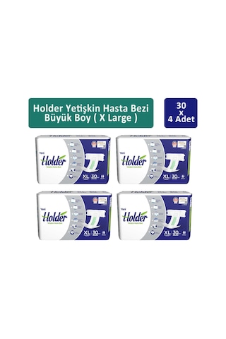 Holder Yetişkin Hasta Bezi Ekstra Büyük Boy XL 4 x 30'lu